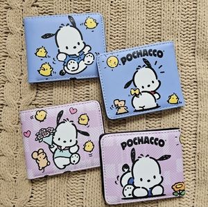 Kawaii Sanrio Pochacco wallets, blue and purple